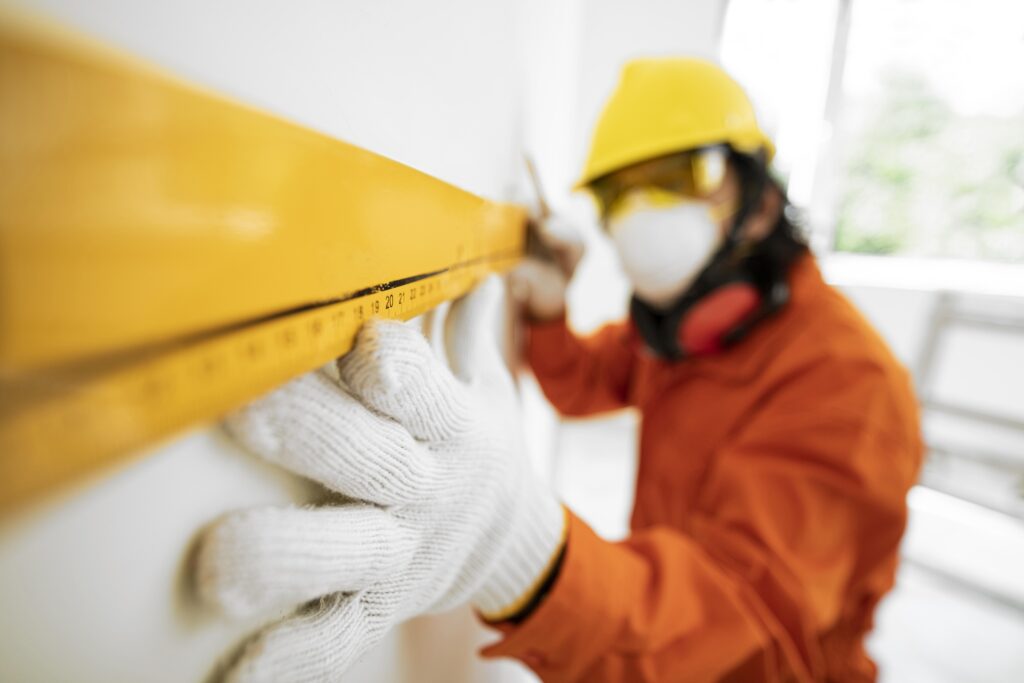 portrait man with safety protection equipment