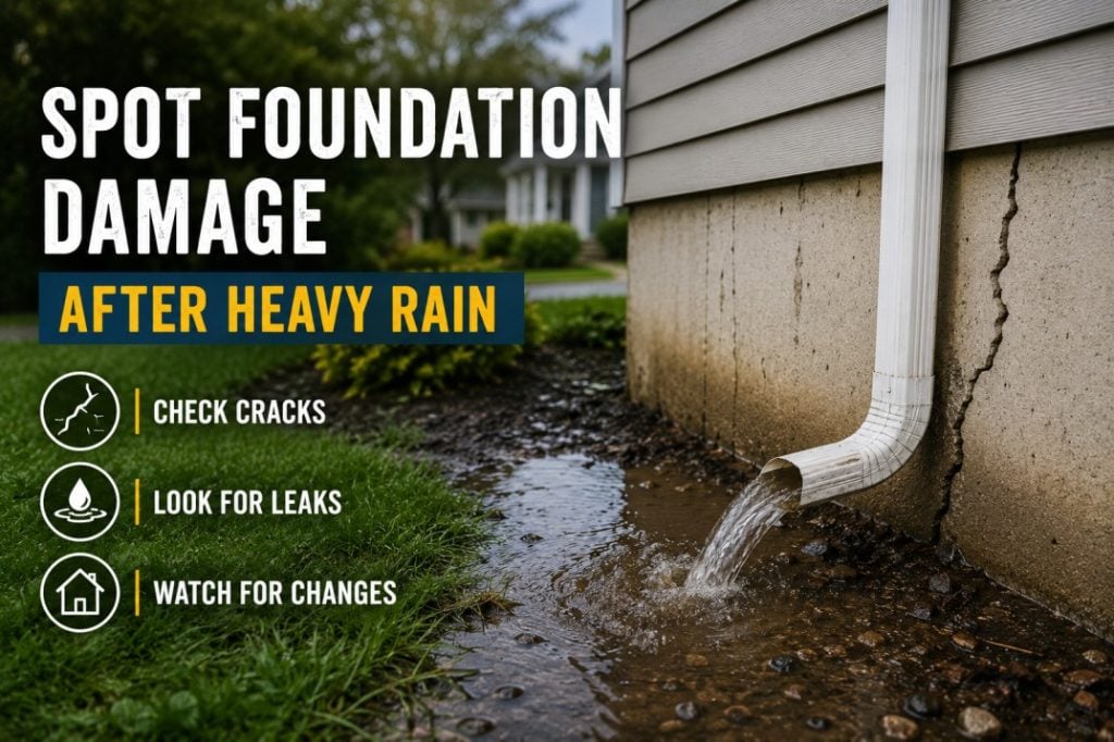Spot Foundation Damage After Heavy Rain